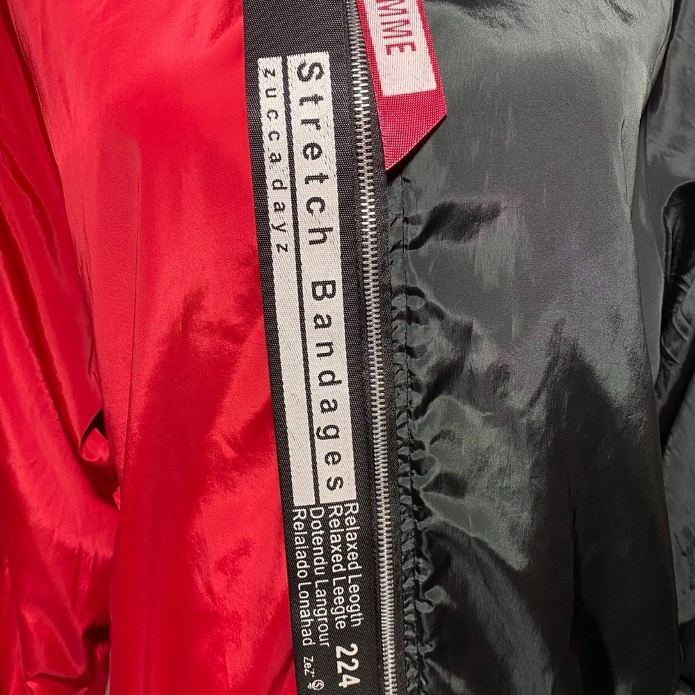 Zucca Dayz Stretch Bandages windbreaker Jacket Size S Black Red - Picture 4 of 7